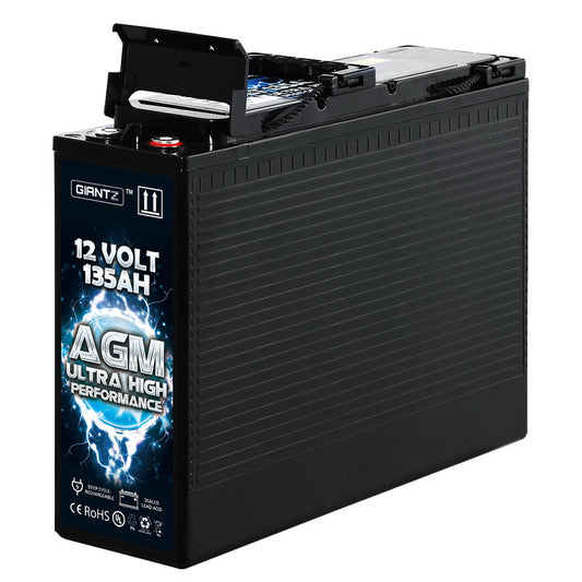 Giantz Slim AGM Deep Cycle Battery 12V 135Ah close up