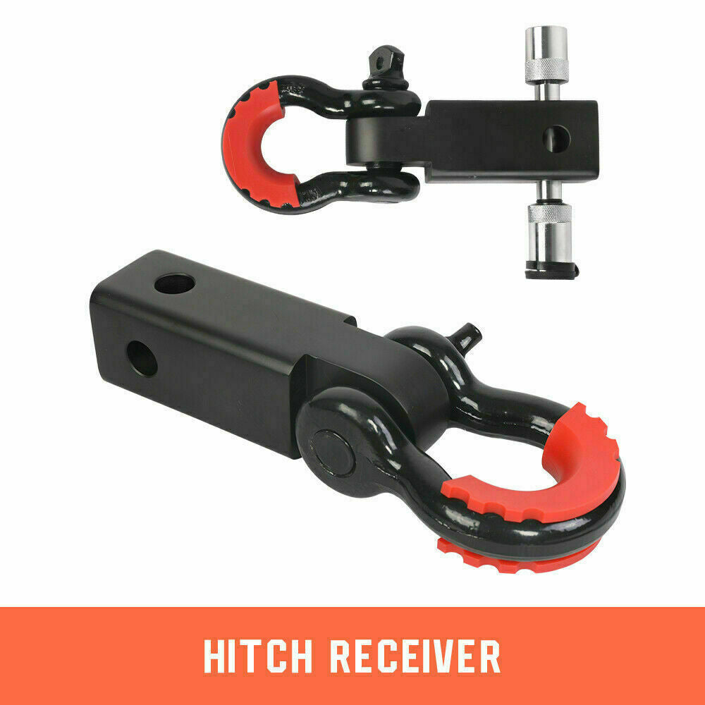 X-BULL Winch Recovery Kit 11PCS 4WD Essentials hitch receiver close up