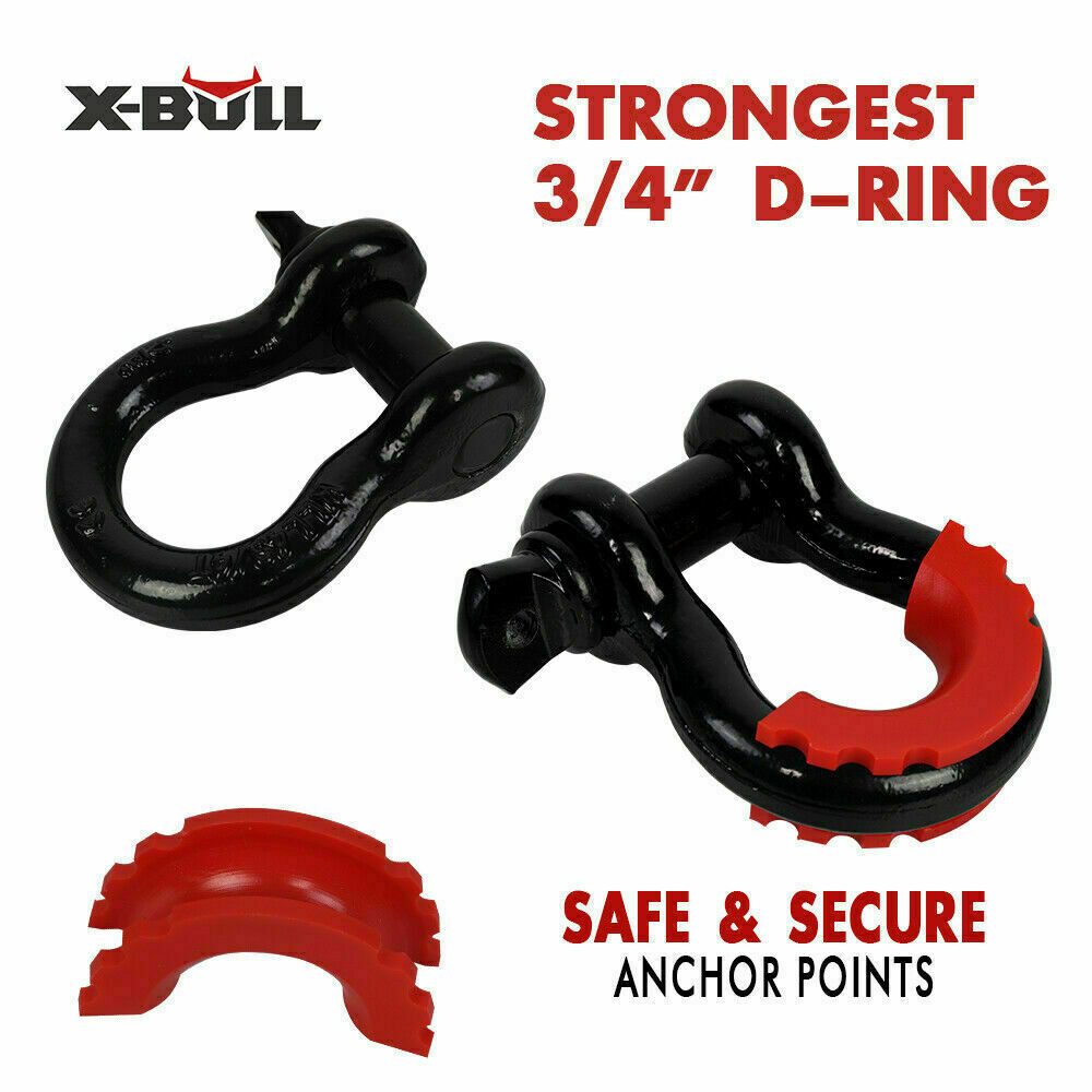 X-BULL Winch Recovery Kit 11PCS 4WD Essentials shackle close up